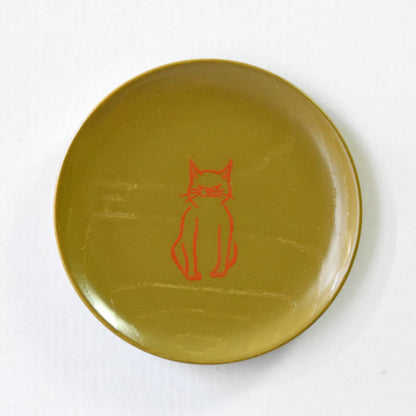 Wooden lacquerware Small Plate Woodblock prints Animal series