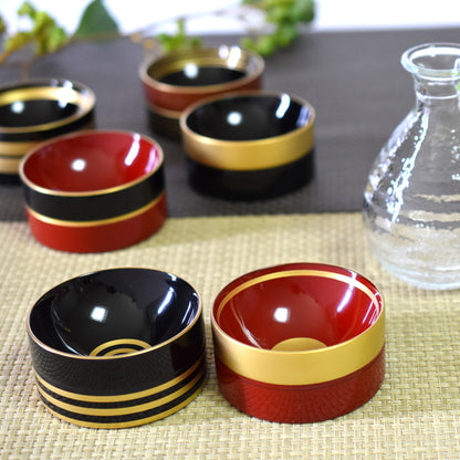 Umbrella, wooden lacquered sake cups, sake vessels, cups, sake cups, lacquerware