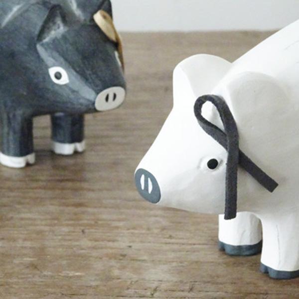 T-lab polepole animal monotone series PIG white