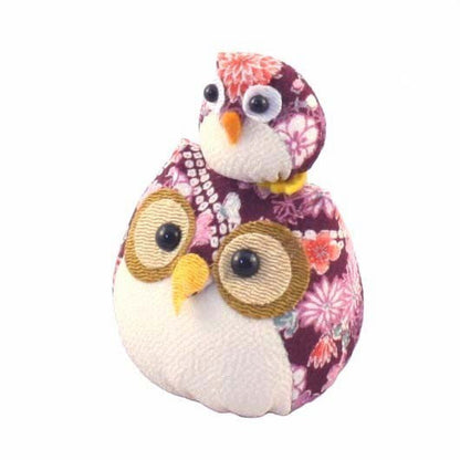 Chirimen Family Owl Purple