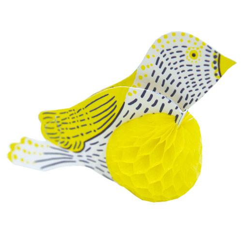 Greeting Life Honeycomb Bird Mini Card Yellow AT-18