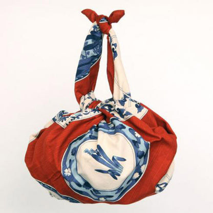 kyoohoo Cotton Furoshiki Imari Dishes Red