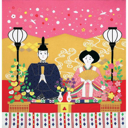 kyoohoo Chirimen Furoshiki Hinamatsuri date of 3/3