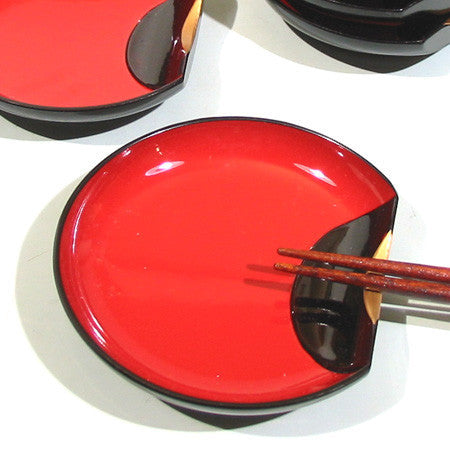 Kyoohoo LACQUER WARE Chopstick Rest Harf Moon