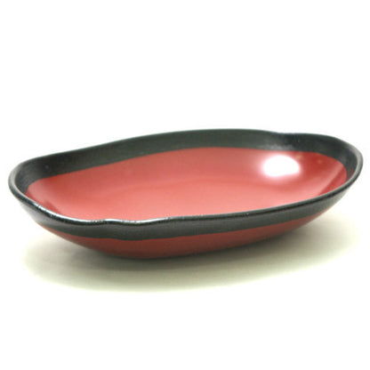 Kyoohoo LACQUER WARE Dish Edge Design Red