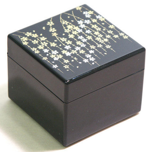 Kyoohoo LACQUER WARE Earring Box Cherry Blossoms