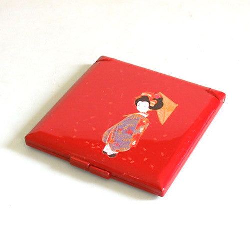 Kyoohoo LACQUER WARE Pocket Mirror Maiko