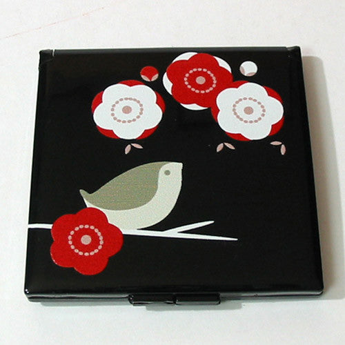 Kyoohoo LACQUER WARE Pocket Mirror Ume Black