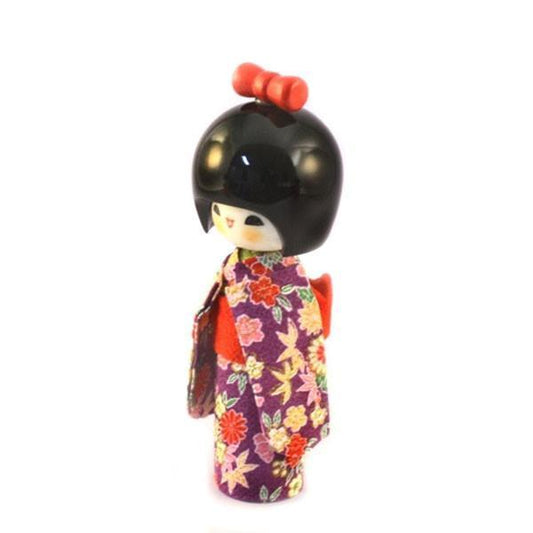 Kyoohoo Japanese Kokeshi Doll hogaraka Purple (K12-4301Pu)