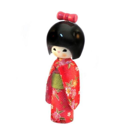 Kyoohoo Japanese Kokeshi Doll hogaraka Red (K12-4301R)