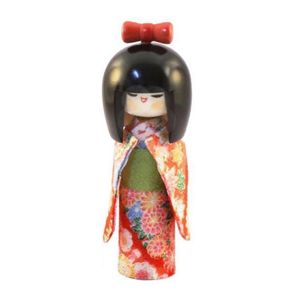 Kyoohoo Japanese Kokeshi Doll osumashi Red (K12-4302R)