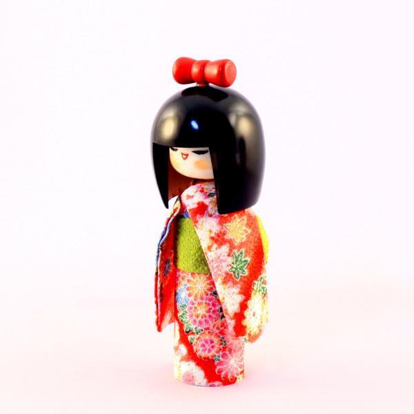 Kyoohoo Japanese Kokeshi Doll osumashi Red (K12-4302R)