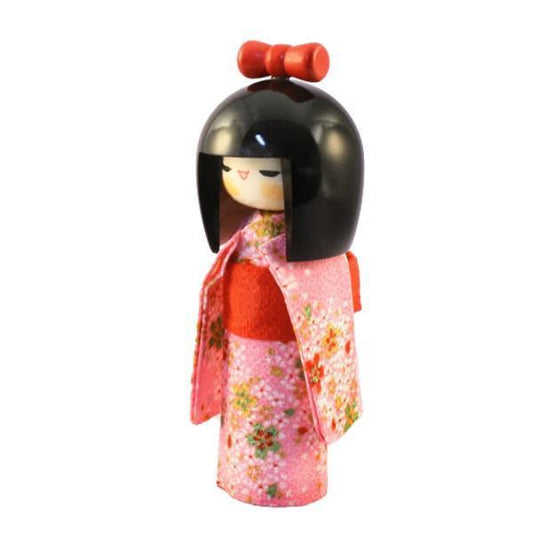 Kyoohoo Japanese Kokeshi Doll osumashi Pink (K12-4302P)