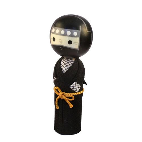 Kyoohoo Japanese Kokeshi Dressed Ninjya (k12-4330)