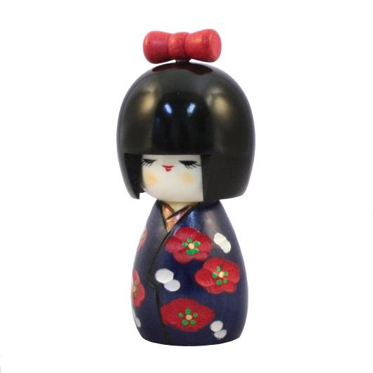 Kyoohoo Japanese Kokeshi Doll Momo chan Blue (k12-4334)