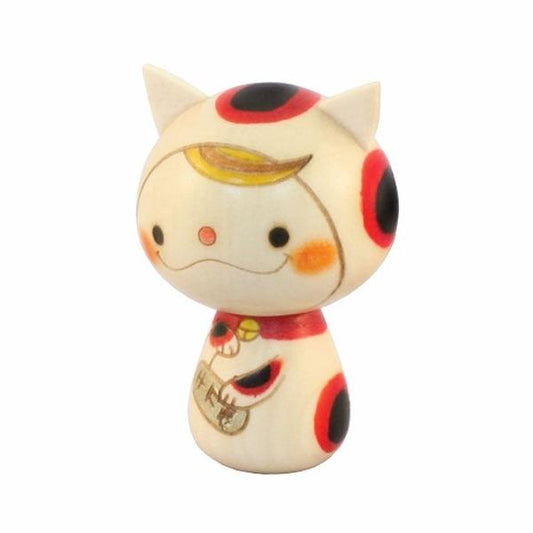 Kyoohoo Japanese Kokeshi Doll Lucky cat Girl (K12-4340G)