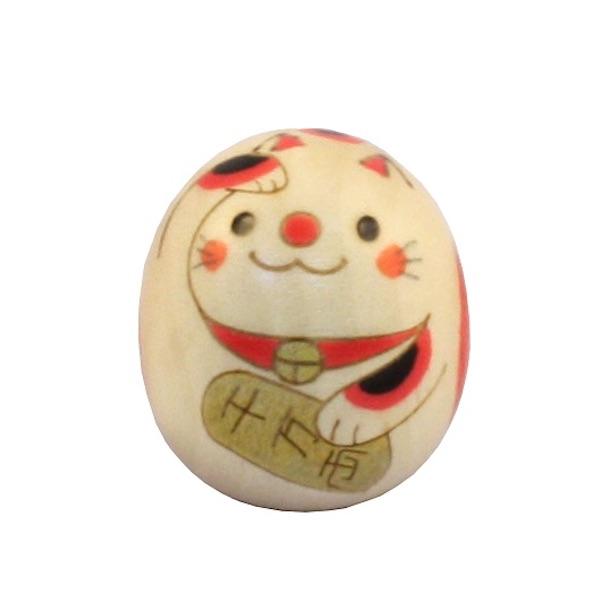 Kyoohoo Japanese Kokeshi Tamago Kokeshi Lucky Cat (K12-4342C)