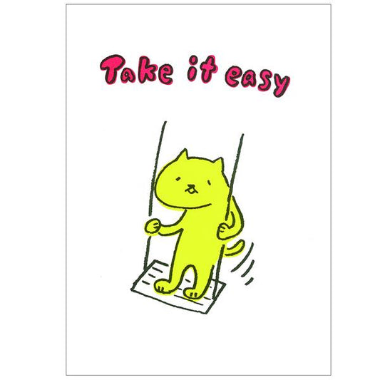 Tegami Letterpress Greeting Card Take it easy