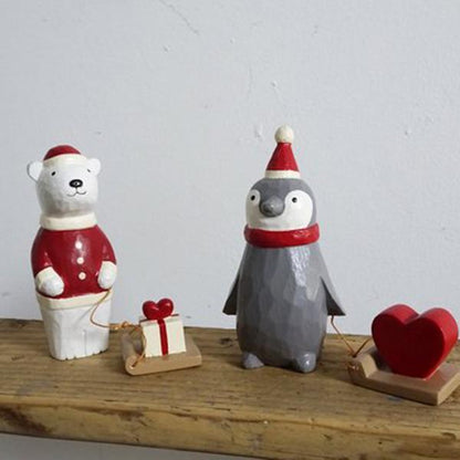 T-lab polepole animal Holiday Santa Claus Penguin Heart