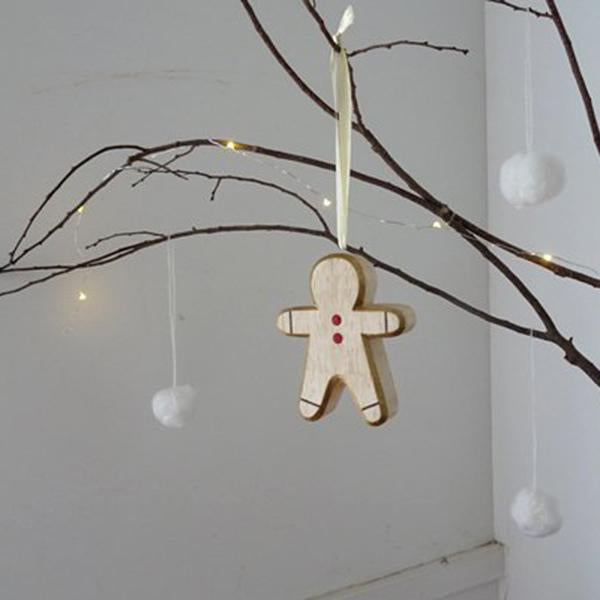 T-lab Holiday Nordic Wood Object / Gingerbread Man