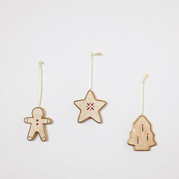 T-lab Holiday Nordic Wood Object / Gingerbread Man