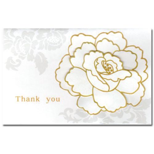 Greeting Life White Corsage Thank you Card Grace HA-109