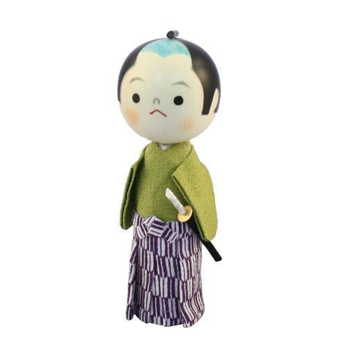 Kyoohoo Japanese Kokeshi Doll young samurai (k12-4316)