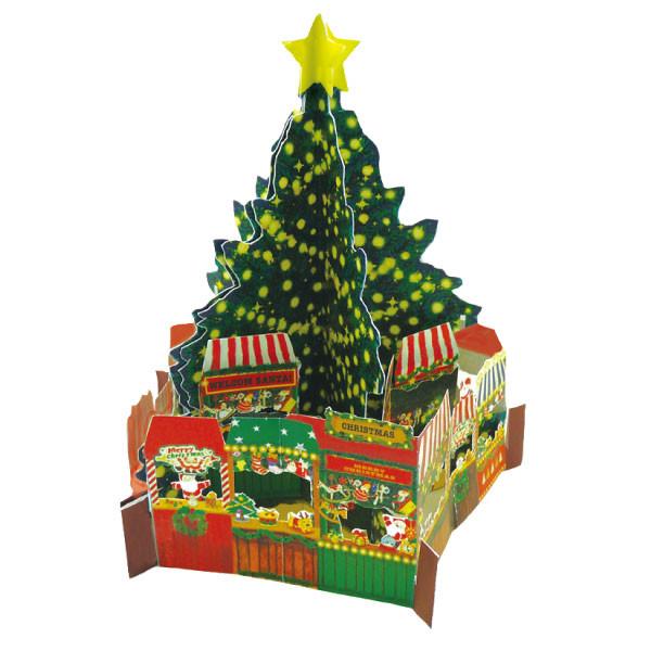 Greeting Life Mini Santa Panorama Pop Up Christmas Card P-214