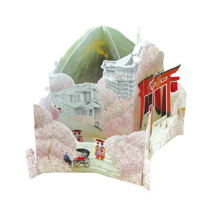 Greeting Life Japanese style Mini Santa Panorama Pop Up Christmas Card P-217