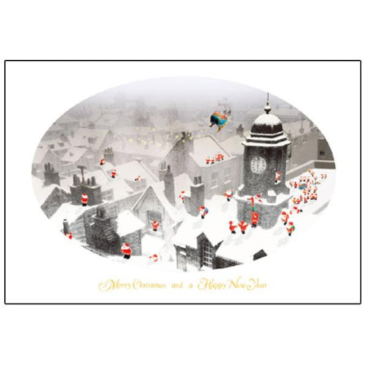 Greeting Life Mini Santa Christmas Card LONDON S-307