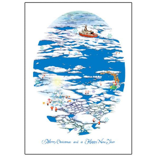 Greeting Life Mini Santa Christmas Card Ice floe S-327