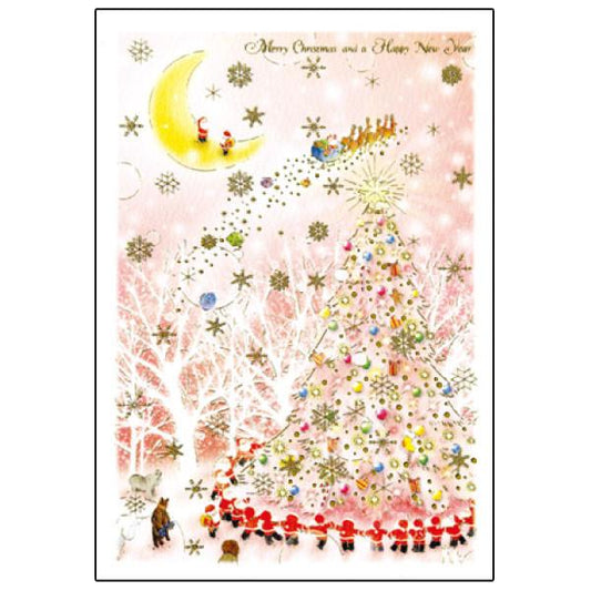 Greeting Life Mini Santa Christmas Card S-366