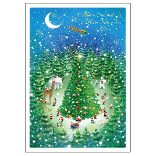 Greeting Life Mini Santa Christmas Card S-367