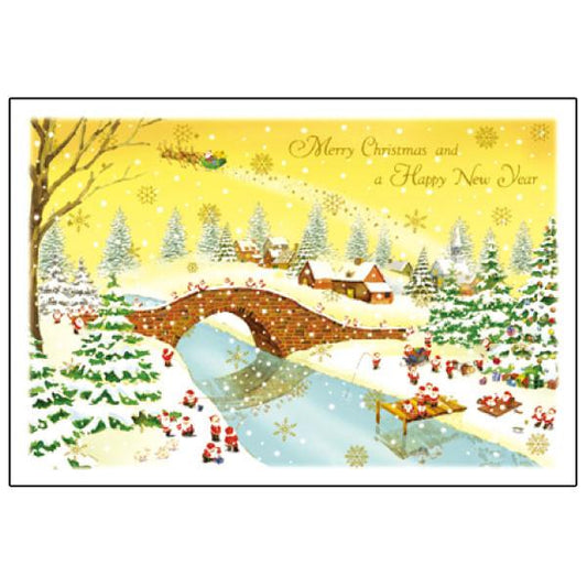 Greeting Life Mini Santa Christmas Card S-368