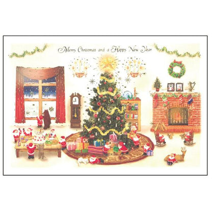 Greeting Life Mini Santa Christmas Card S-391