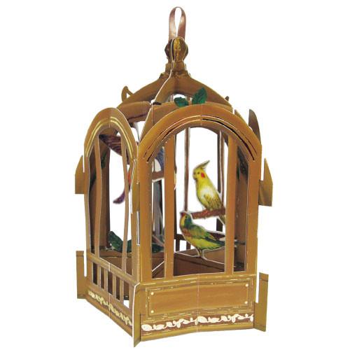 Greeting Life Bird Cage Card Brown TK-9